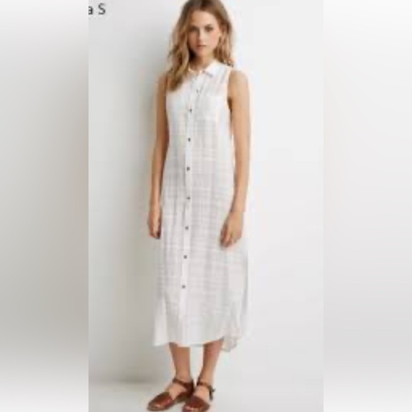 Forever 21 Dresses & Skirts - Forever 21 White Sleeveless Maxi Dress